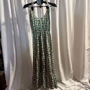 Floral Halter Maxi Dress - Size M/L